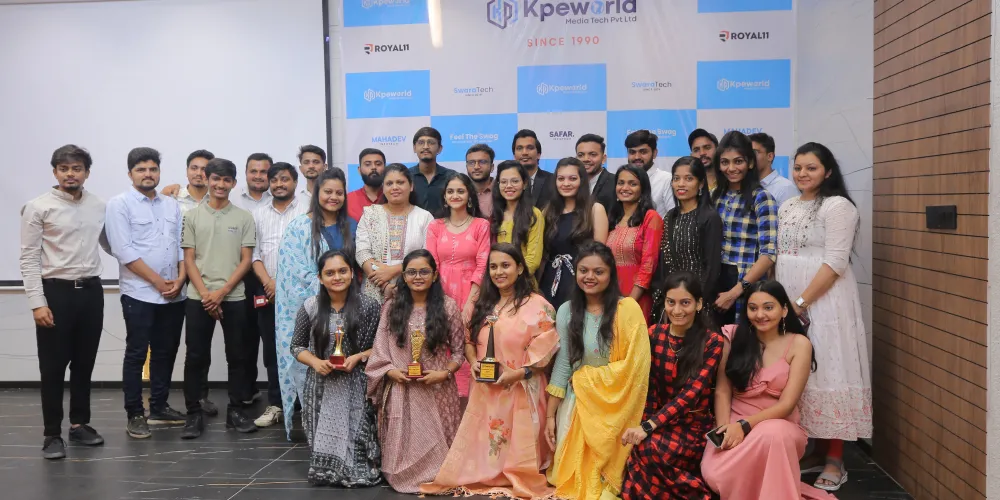 The Kpeworld team on stage at the annual awards